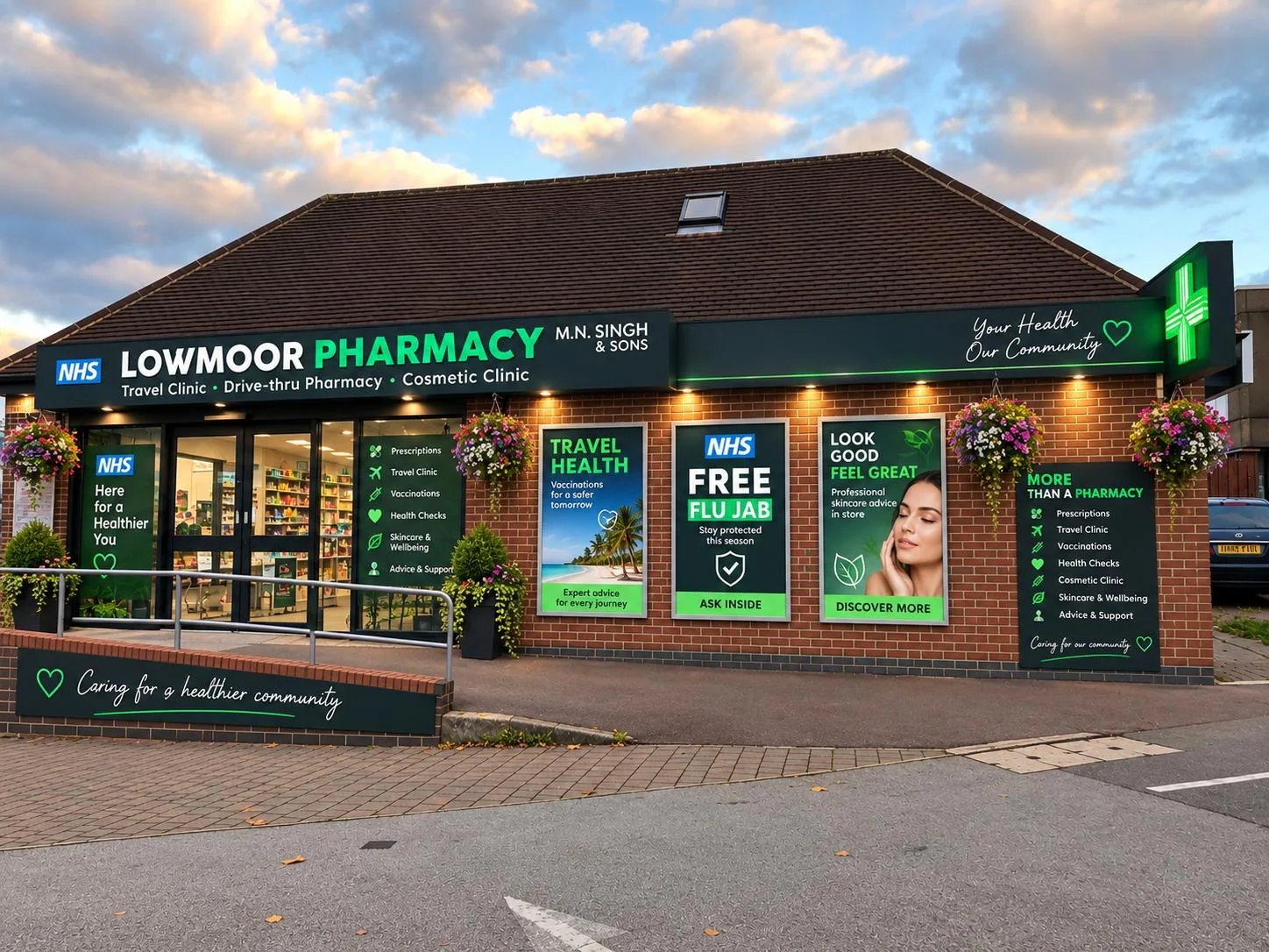 Lowmoor Pharmacy exterior in Kirkby-in-Ashfield